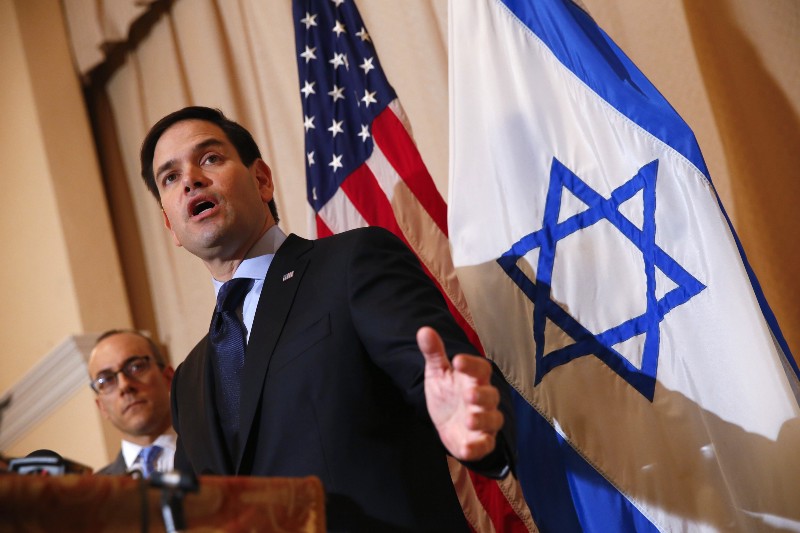 Republican presidential candidate, Sen. Marco Rubio, R-Fla. speaks at Temple Beth El in Palm Beach, Fla., Friday, March 11, 2016. CREDIT: AP PHOTO/PAUL SANCYA