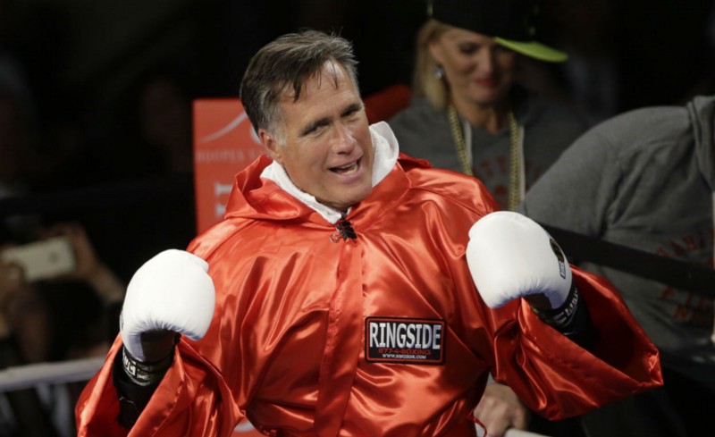 As Romney prepares to take a swing at Trump, the GOP presidential frontrunner is already counter-punching. CREDIT: AP PHOTO/RICK BOWMER
