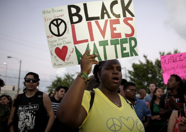 Black Lives Matter protesters in Miami in 2014 CREDIT: AP