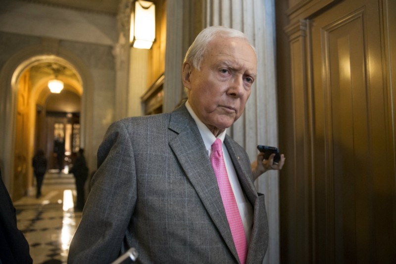 Sen. Orrin Hatch (R-UT), who called Merrick Garland “highly qualified,” in 1997 CREDIT: AP PHOTO/J. SCOTT APPLEWHITE