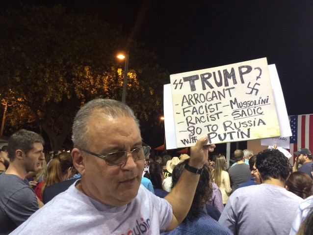 Rubio supporter Alberto Garcia says he’ll never vote for “racist, fascist” Donald Trump. CREDIT: Alice Ollstein
