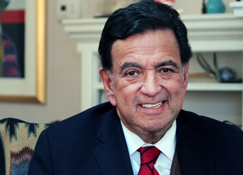 Former New Mexico Gov. Bill Richardson poses for a photograph in his office in Santa Fe, N.M., on Wednesday, Jan. 6, 2016. CREDIT: AP PHOTO/SUSAN MONTOYA BRYAN