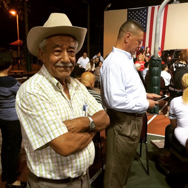 Jose Sanchez had never been to a political rally before this week, but was inspired by fellow Cuban-American Marco Rubio. CREDIT: Alice Ollstein