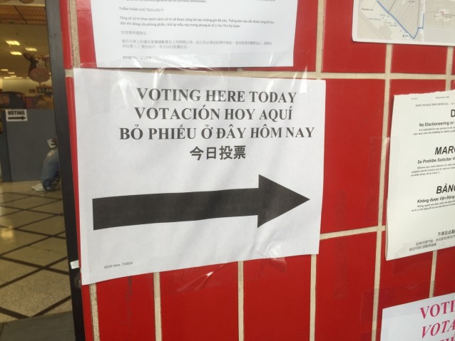 A polling location in Houston, Texas. CREDIT: Emily Atkin