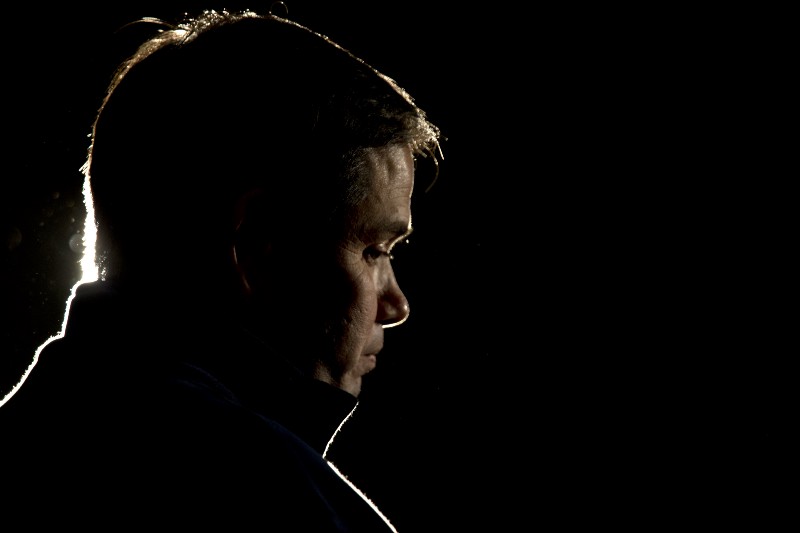 Republican presidential candidate Sen. Marco Rubio, R-Fla., speaks during a town hall meeting, Friday, Jan. 29, 2016, in Burlington, Iowa. Rubio has now officially dropped out of the race. CREDIT: AP PHOTO/MARY ALTAFFER
