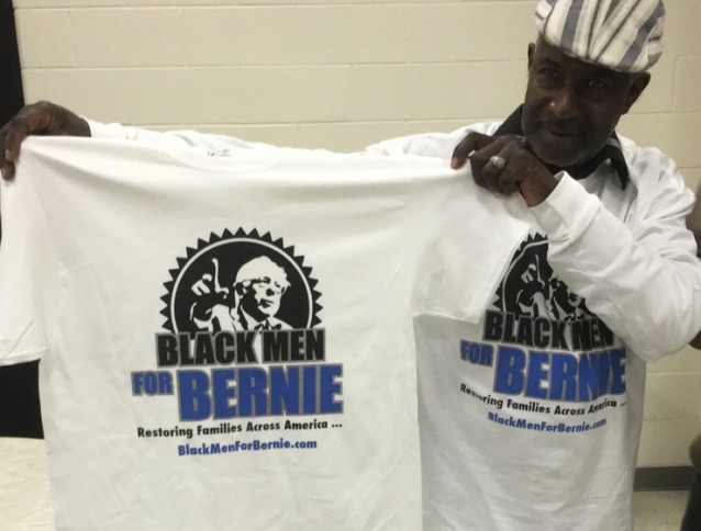 Frederick Malone sold T-shirts at a press event in Flint. CREDIT: Kira Lerner