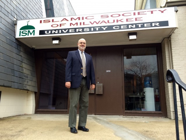 Ahmed Quereshi, the president of the Islamic Society of Milwaukee, outside the Society’s new university center. CREDIT: Alice Ollstein