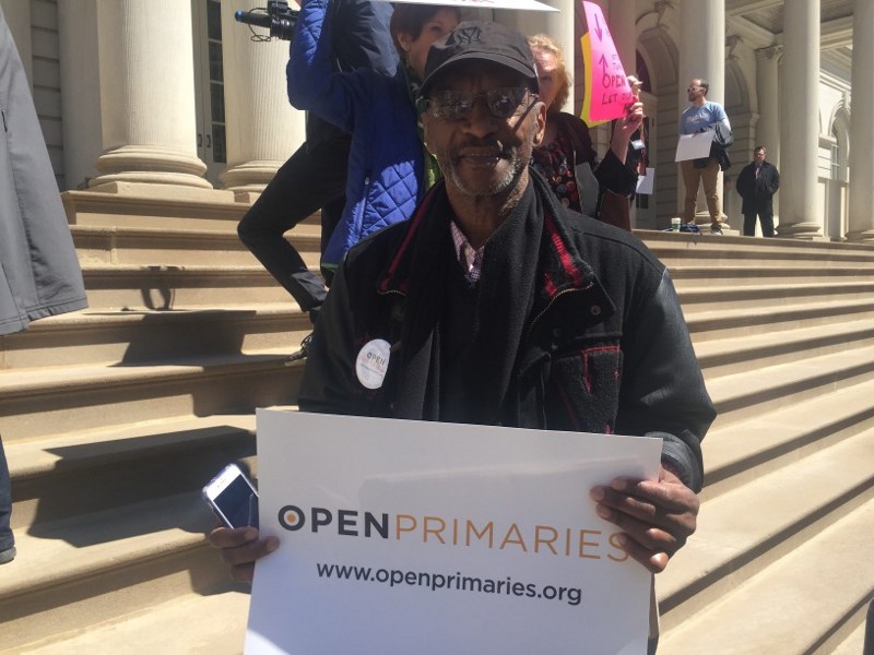 Allen Cox, a registered independent from the Bronx, can’t vote in New York’s presidential primary. CREDIT: Emily Atkin