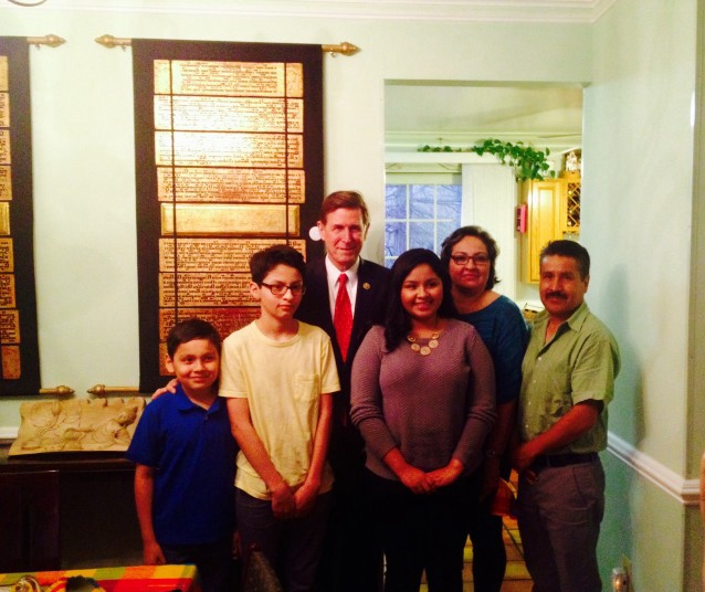 Rep. Don Beyer (D-VA) and the Pinto family CREDIT: Esther Yu Hsi Lee