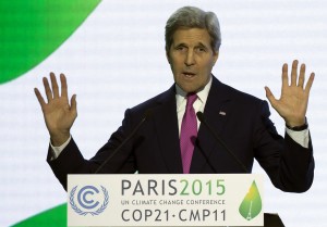 U.S Secretary of State John Kerry at the COP21 Climate Conference in Paris. () CREDIT: Ian Langsdon, Pool via AP