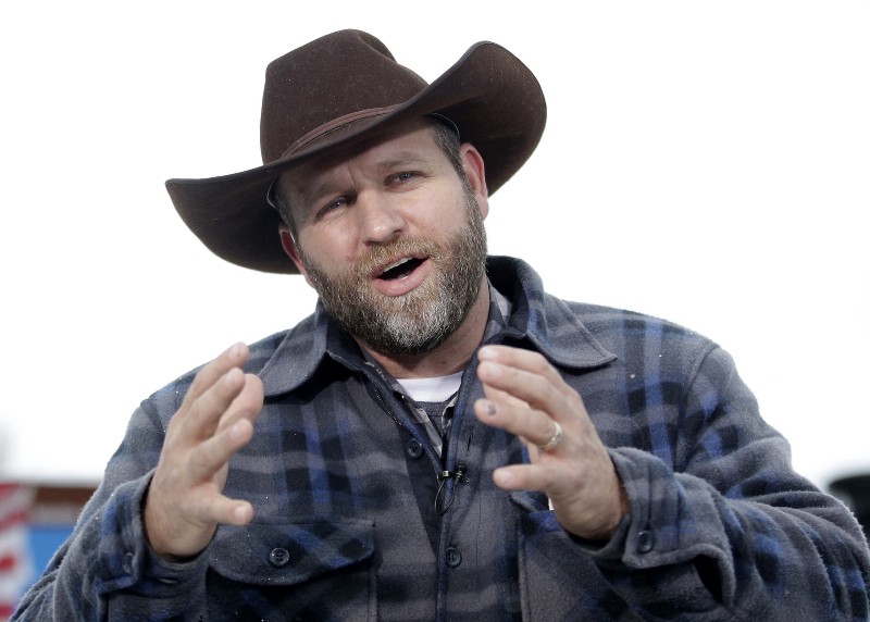 FILE — In this Jan. 5, 2016, file photo, Ammon Bundy speaks during an interview at Malheur National Wildlife Refuge, near Burns, Ore. CREDIT: AP PHOTO/RICK BOWMER, FILE