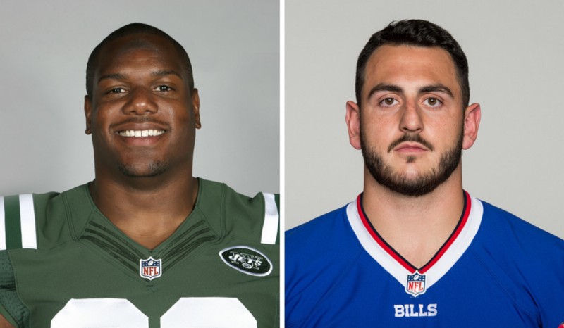 D’Brickashaw Ferguson (left); A.J. Tarpley (right) CREDIT: AP