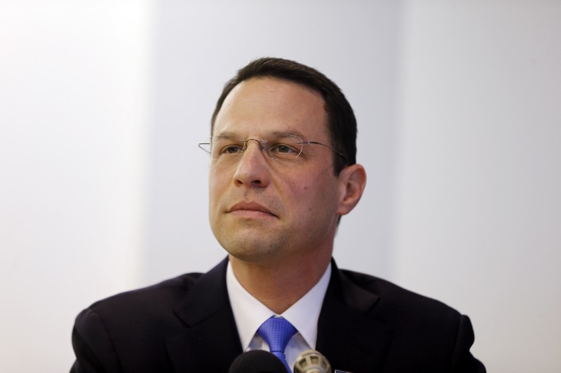 Candidate for Pennsylvania attorney general Montgomery County Commissioner Josh Shapiro. CREDIT: AP PHOTO/MATT ROURKE