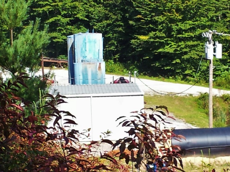 Undated picture of a storage tank next to the injection well at Danny Webb Construction Inc. CREDIT: Brad Keenan