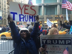 Jackie Anderson, a Trump supporter, said she’s not bothered by violence at Trump-related events. CREDIT: Emily Atkin