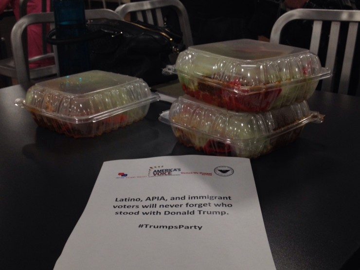 Taco salad delivered to Republican lawmakers’ offices CREDIT: Esther Yu Hsi Lee