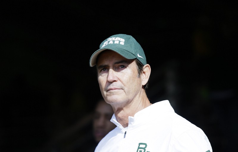 Baylor head coach Art Briles stands in the tunnel before an NCAA college football game against Texas Saturday, Dec. 5, 2015, in Waco, Texas. CREDIT: LM OTERO, AP