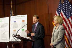 Sen. Blumenthal (D-CT) and Rep. Pingree (D-ME) introduce the Food Date Labeling Act CREDIT: Richard Blumenthal