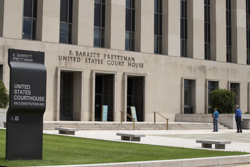 A view of the E. Barrett Prettyman Federal Courthouse that houses the U.S. Court of Appeals for the D.C. Circuit, on Tuesday, July 22, 2014, in Washington. CREDIT: AP PHOTO/ EVAN VUCCI
