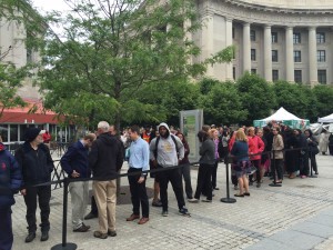 The line for the event.