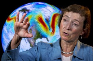 Rutgers University Climate Scientist Jennifer Francis talks about the jet stream. CREDIT: AP Photo/Jacquelyn Martin