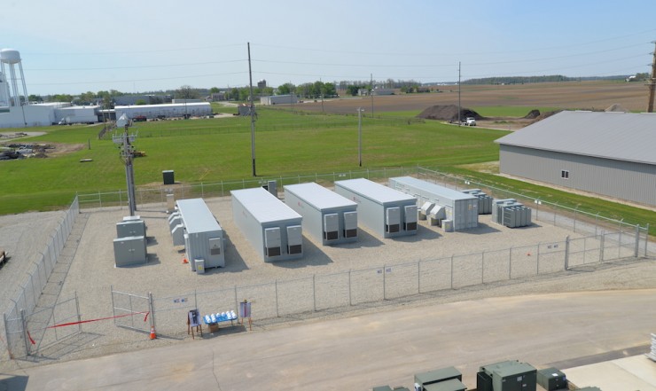 The lithium-ion-based storage system used in Minster. CREDIT: S&C; Electric Company