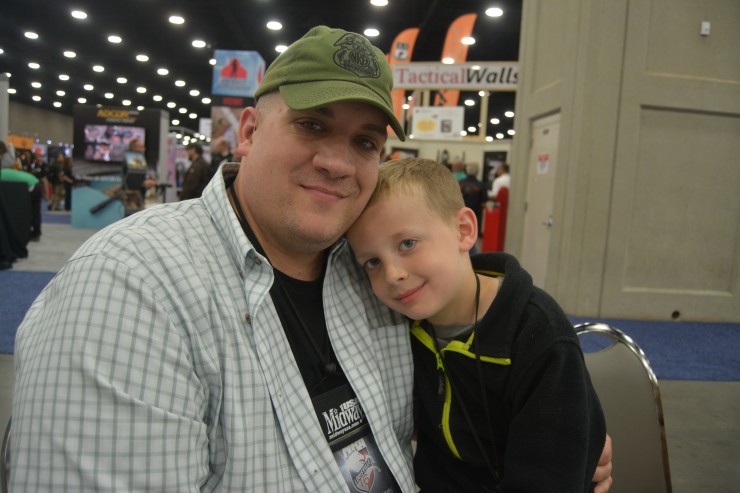 Mark Schreiber and his son, Mark Jr. CREDIT: Kira Lerner