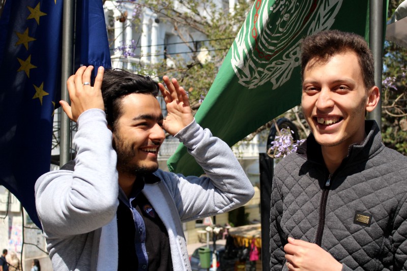 HRDs Abdelbraki Mezin and Belhedi Bouhdid in Tunis, Tunisia, May 16, 2016. CREDIT: ERIN KILBRIDE