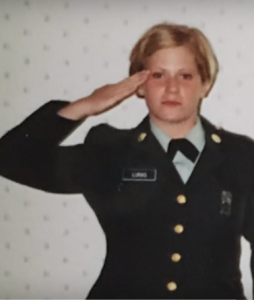 Luras, shorting after joining the military. CREDIT: Liz Luras