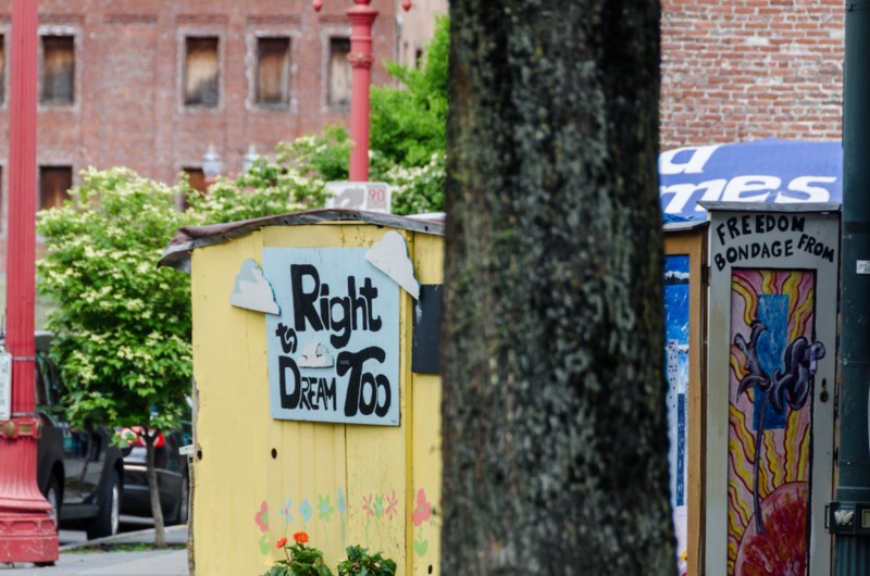 Part of the Right To Dream Too encampment CREDIT: FLICKR/PAT KIGHT