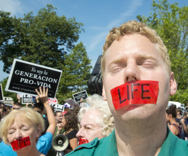 Pro-Life advocates respond to Monday’s Supreme Court ruling. CREDIT: Patsy Lynch/MediaPunch/IPX