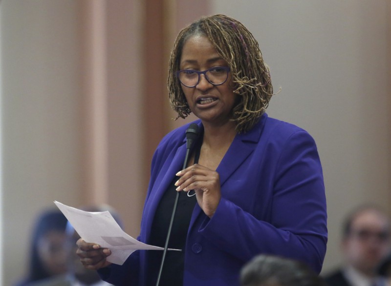 California state Sen. Holly Mitchell (D), who led the fight to repeal the state’s welfare family cap CREDIT: AP PHOTO/RICH PEDRONCELLI