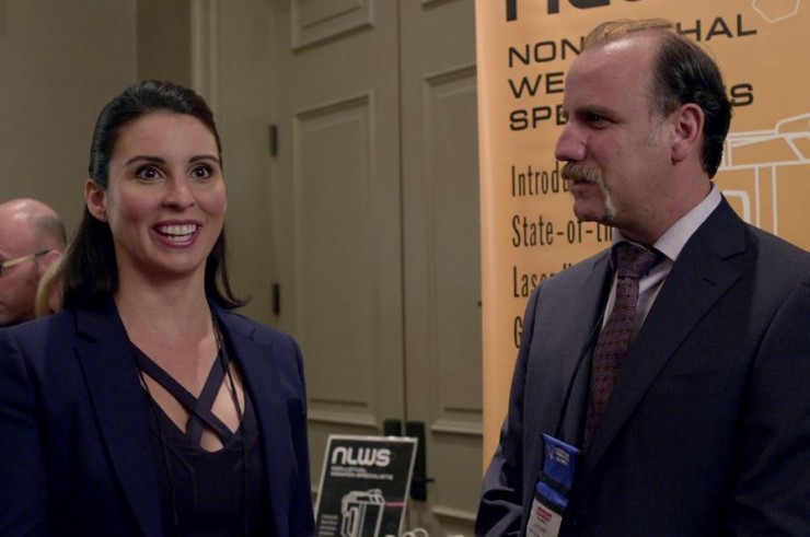 Linda, who doesn’t think about Black Lives Matter, and Caputo, who sort’ve does but not really CREDIT: Netflix