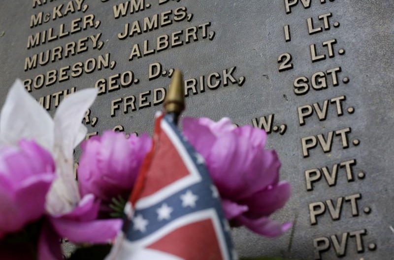 Names of Confederate soldiers who died as prisoners of war at Baltimore’s Fort McHenry are emblazoned on a memorial. CREDIT: AP Photo/Patrick Semansky