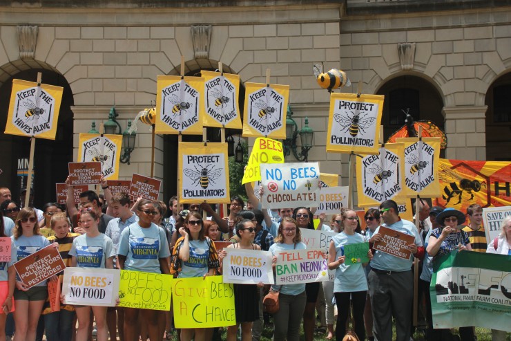Protesters rally outside the EPA on Wednesday, June 22, 2016. CREDIT: courtesy of Friends of the Earth