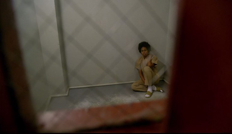 Sophia languishing in solitary confinement. CREDIT: Netflix