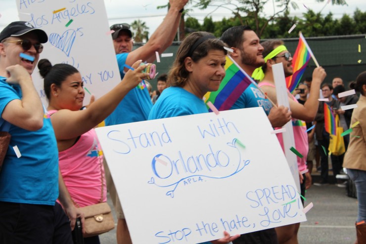 Marchers in LA Pride CREDIT: Karen-Ocamb