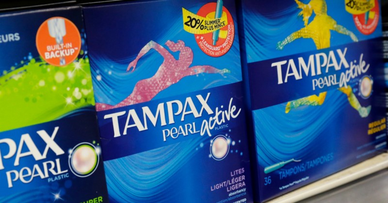 Boxes of tampons are displayed in a pharmacy, Monday, March 7, 2016, in New York. A group of women has filed a lawsuit accusing New York of unlawfully taxing tampons and other feminine hygiene products. The suit argues that medical items are exempt from sales tax in New York. CREDIT: AP PHOTO/MARK LENNIHAN