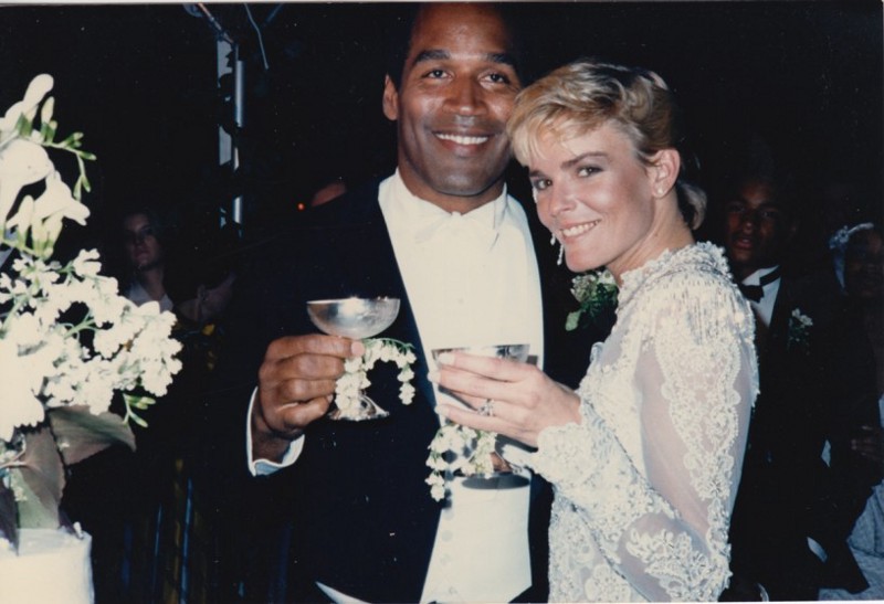 O.J. Simpson and Nicole Brown Simpson on their wedding day, February 2, 1985. CREDIT: Photo credit: David LeBon / Courtesy of ESPN Films.