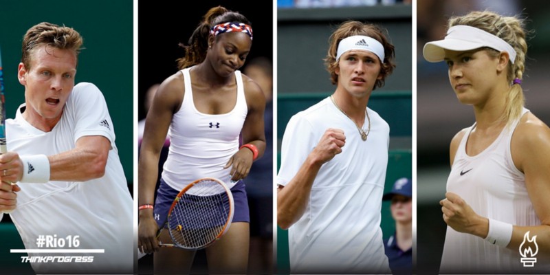 Tomas Berdych, Sloane Stephens, Alex Zverev, Eugenie Bouchard CREDIT: ASSOCIATED PRESS