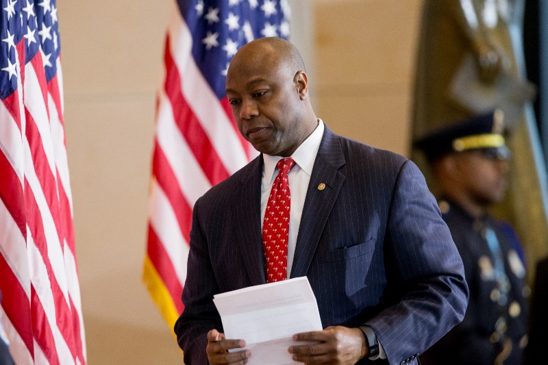 Sen. Tim Scott CREDIT: AP PHOTO/ANDREW HARNIK