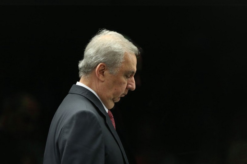 Brazil businessman Jose Carlos Bumlai, who was arrested on suspicion of fraudulent contracts with Petrobras arrives to testify before a parliamentary investigative committee, in Brasilia Dec. 2015. CREDIT: AP Photo/Eraldo Peres