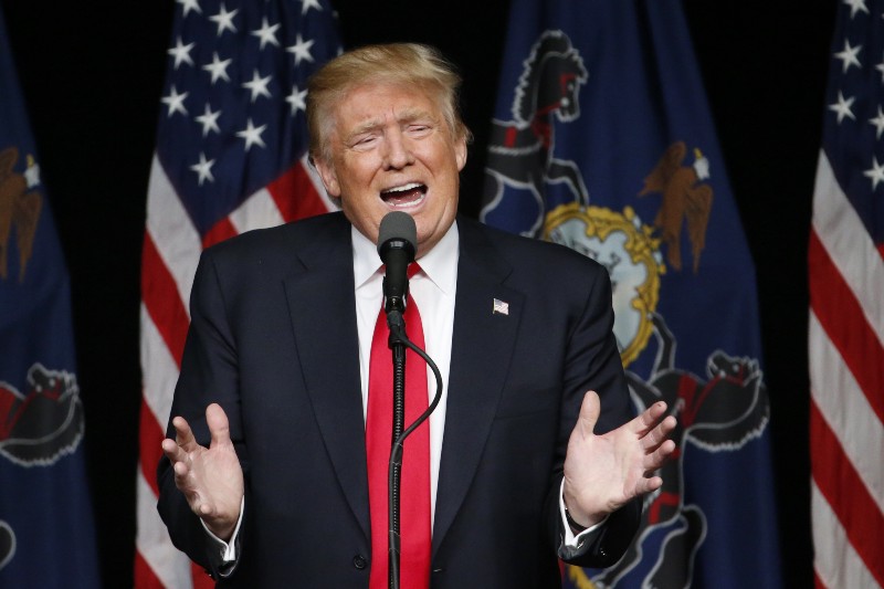 On Monday, Republican presidential nominee Donald Trump re-upped his call for more mining, less renewable energy. CREDIT: AP PHOTO/JULIO CORTEZ