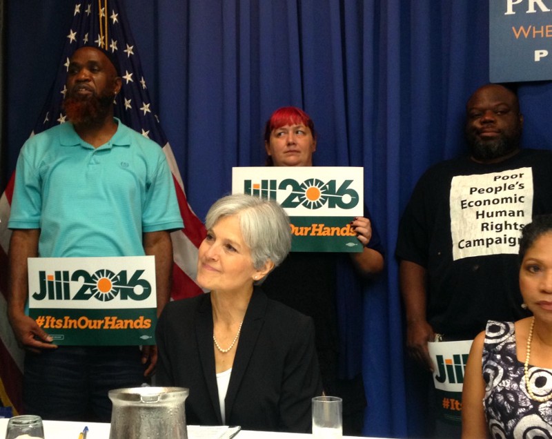 Green Party nominee Jill Stein at her campaign launch in Washington, D.C. CREDIT: Alice Ollstein