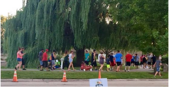 Photo evidence of the surge of Pokémon Go players in St. Clair Shores neighborhood. CREDIT: COURT FILINGS