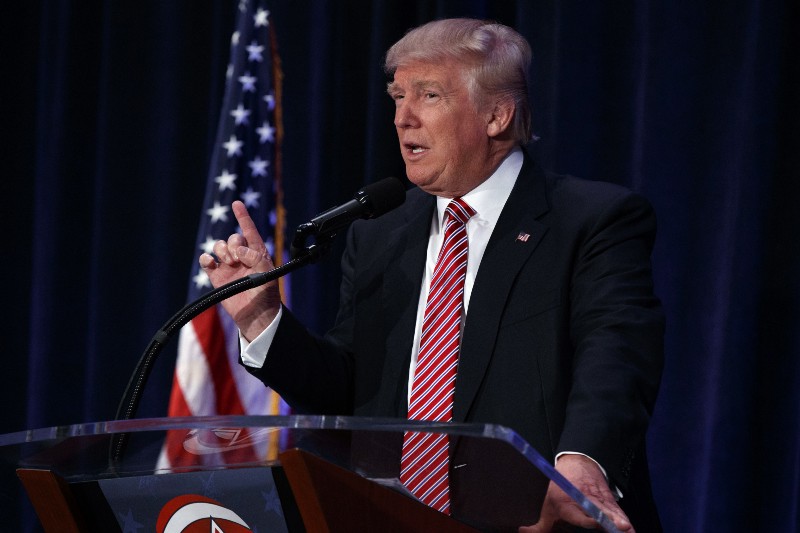 Republican presidential candidate Donald Trump speaks to a group of pastors at the Orlando Convention Center, Thursday, Aug. 11, 2016, in Orlando, Fla. CREDIT: AP PHOTO/EVAN VUCCI