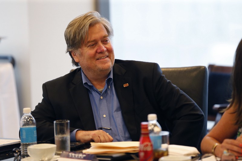 Trump’s new campaign CEO, Stephen K. Bannon, previously said his website, Breitbart News, is “the platform for the alt-right.” CREDIT: AP Photo/Gerald Herbert
