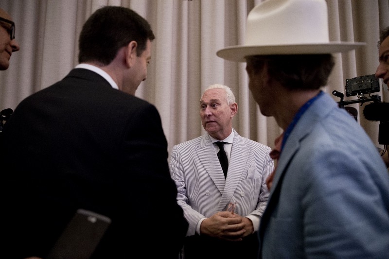 Donald Trump campaign adviser Roger Stone. CREDIT: AP Photo/Mary Altaffer