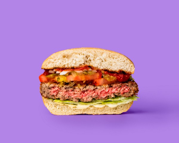 The Impossible Foods plant-based burger. CREDIT: Impossible Foods