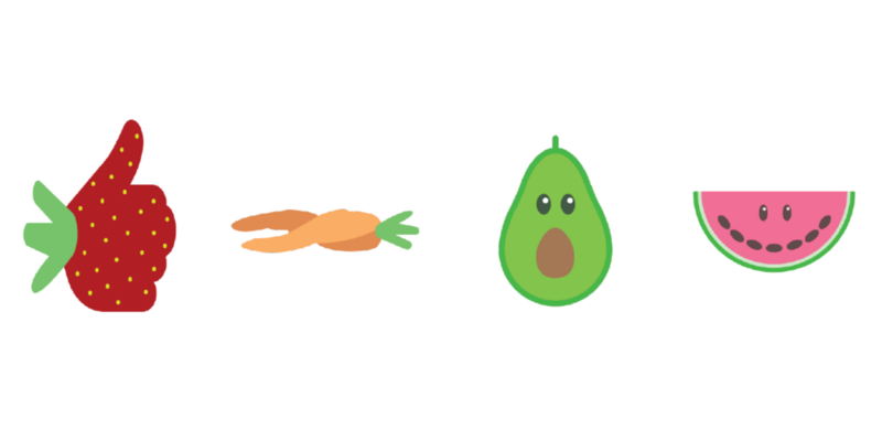 “Ugly” fruit and vegetable emojis. CREDIT: Hungry Harvest/Dylan Petrohilos/ThinkProgress